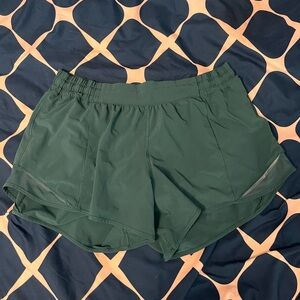 Lululemon Kelly Green Hotty Hot High Rise 4” Shorts Size 14